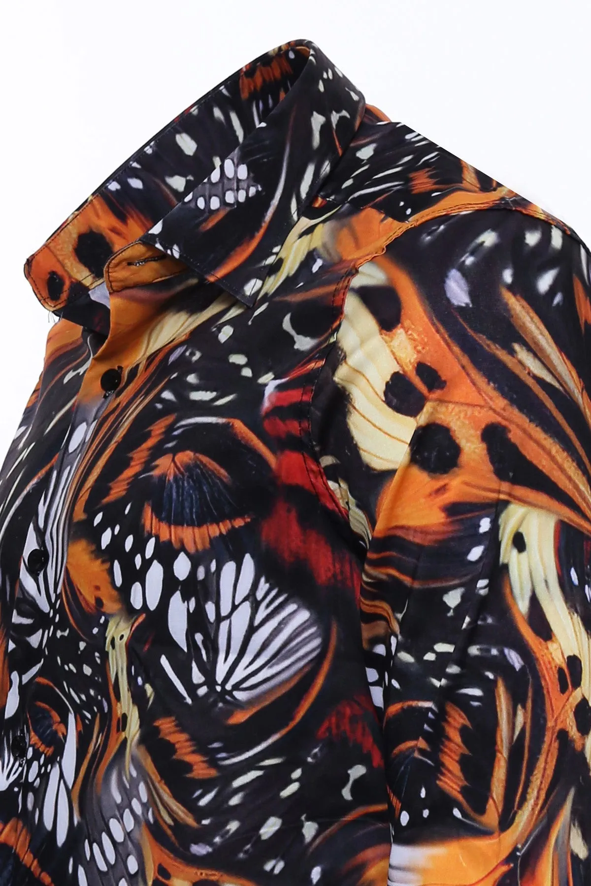 WSS Animal Patterned Long Sleeves Multicolor Men's Shirt  - Singen
