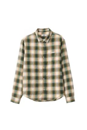 XLarge Italic Check L/S Shirt Green