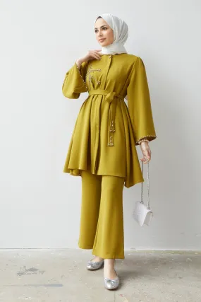 ZRF Women Luna Stone-Embroidered Set - Olive Green - St. Johns
